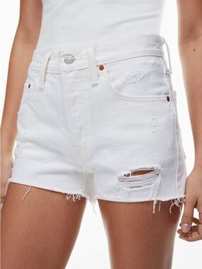 Levi's 501 Women's High Rise White Denim Cut Off Shorts Cotton Size 26 NWT